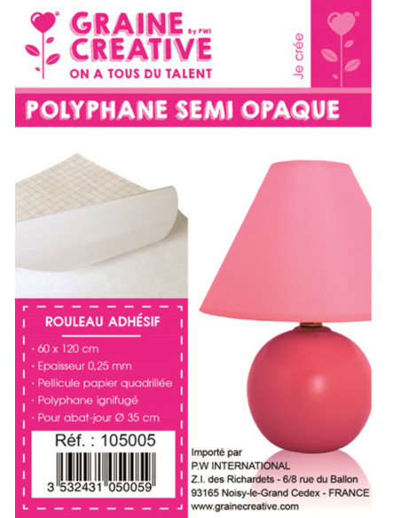 Rotolo di polifane adesivo quadrettato - Semi opaco