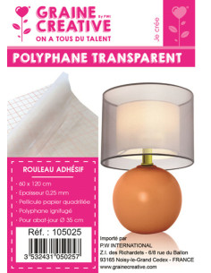 Rotolo di polifane adesivo quadrettato - Trasparente