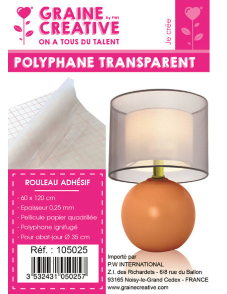 Rotolo di polifane adesivo quadrettato - Trasparente