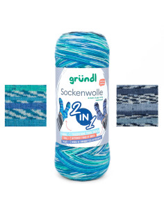 Filato per calze Sockenwolle 2 in 1 Gründl
