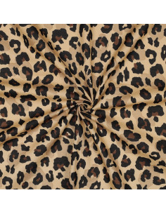 Tessuto voile di cotone animale - Cammello