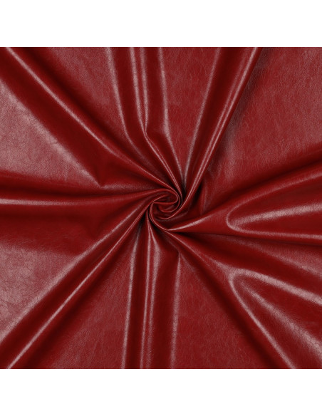 Tessuto similpelle stretch lucido per abbigliamento - Rosso