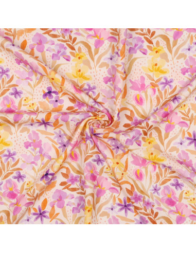 Tessuto viscosa - Fiori