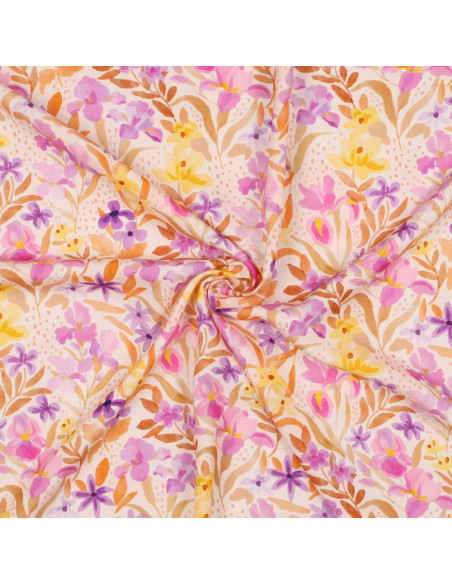 Tessuto viscosa - Fiori