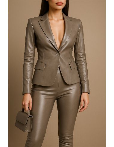 Tessuto similpelle stretch lucido per abbigliamento - Talpa