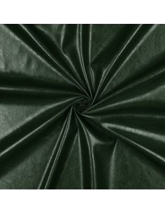 Tessuto similpelle stretch lucido per abbigliamento - Verde inglese