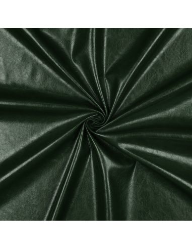 Tessuto similpelle stretch lucido per abbigliamento - Verde inglese