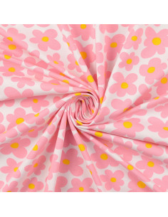 Tessuto jersey fiori - Rosa