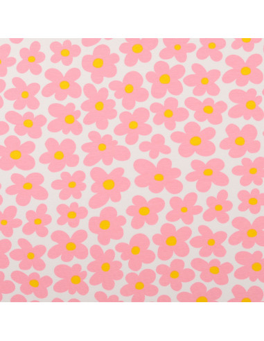 Tessuto jersey fiori - Rosa