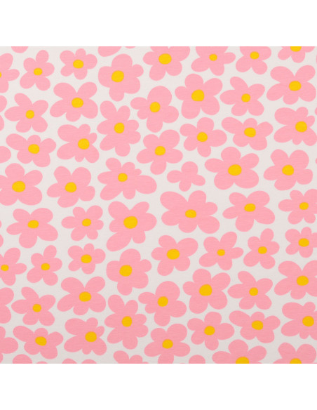 Tessuto jersey fiori - Rosa