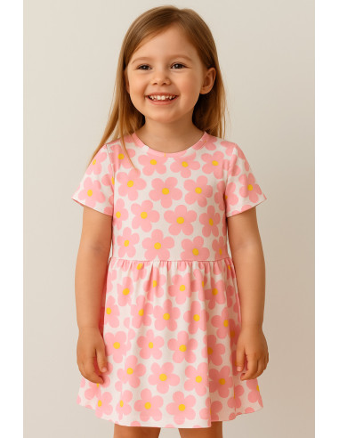 Tessuto jersey fiori - Rosa
