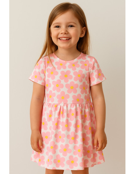 Tessuto jersey fiori - Rosa