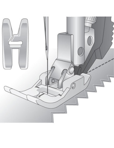 Piede antiaderente con sistema IDT Pfaff
