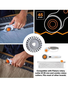 Lama rotante Fiskars zigzag Ø45 mm 2