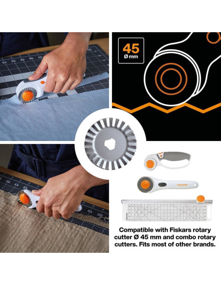 Lama rotante Fiskars zigzag Ø45 mm