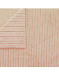 Tessuto minky a coste larghe - Beige 2