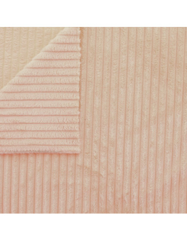Tessuto minky a coste larghe - Beige