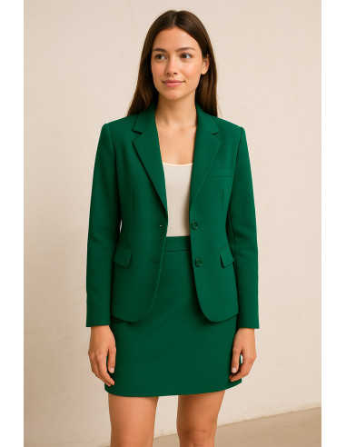 Tessuto twill di viscosa - Verde bottiglia