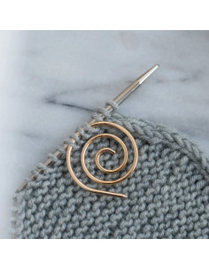 Spirale ferma maglie per maglieria - Dorato