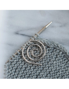 Spirale ferma maglie per maglieria - Argento
