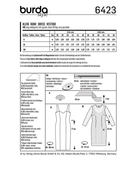 Modello di abito - Burda 6423