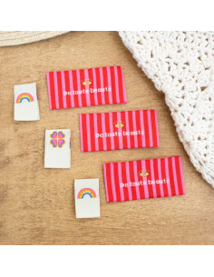 Set di 6 etichette da cucire - Assortimento Lucky charm