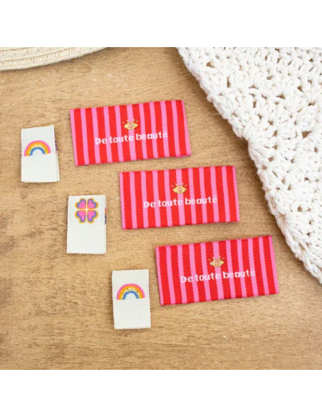 Set di 6 etichette da cucire - Assortimento Lucky charm