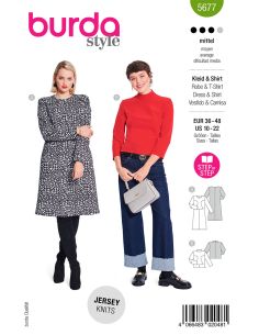 Modello di abito e T-shirt - Burda 5677