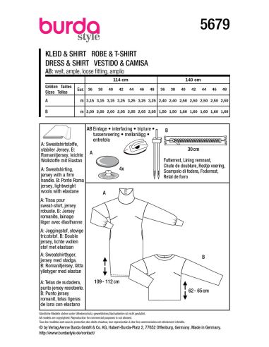 Modello di maglione - Burda 5679