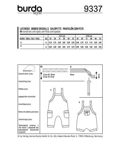 Modello di salopette - Burda 9337 2