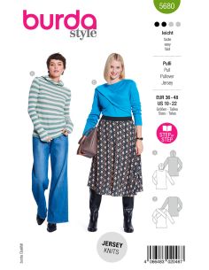 Modello di maglione e T-shirt - Burda 5680