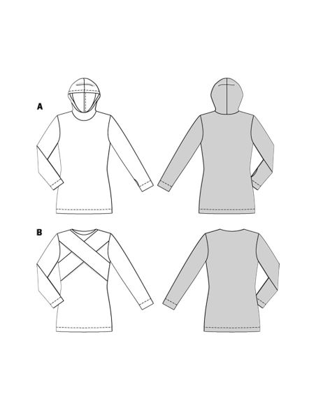 Modello di maglione e T-shirt - Burda 5680