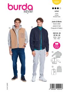 Modello di giacca e gilet - Burda 5681