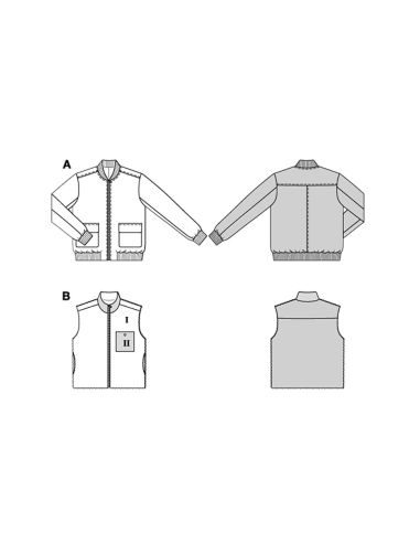 Modello di giacca e gilet - Burda 5681