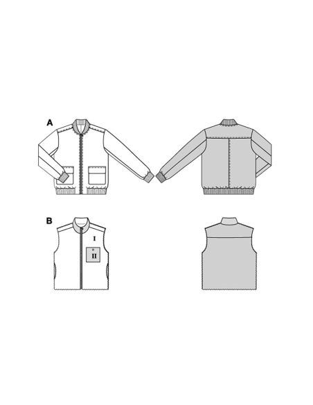 Modello di giacca e gilet - Burda 5681