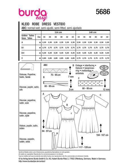 Modello di abito - Burda 5686