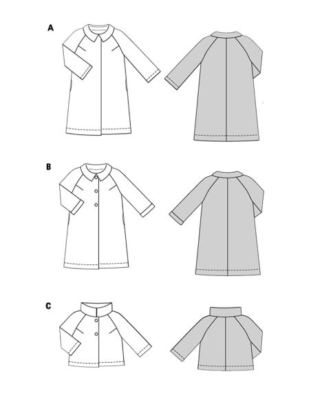 Modello di cappotto e giacca - Burda 5688
