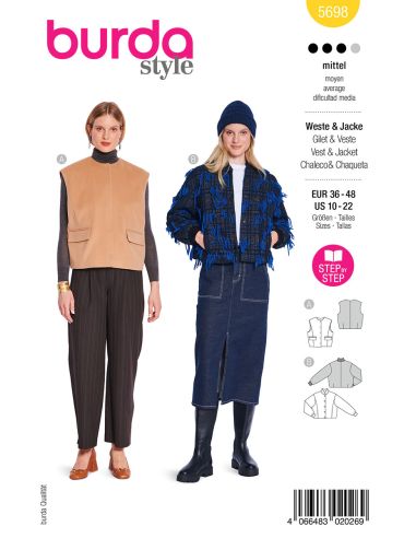Modello di gilet - Burda 5698