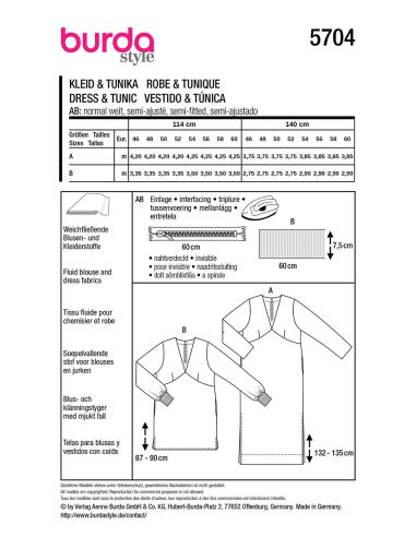 Modello di abito - Burda 5704
