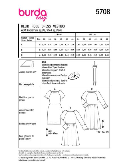 Modello di abito - Burda 5708