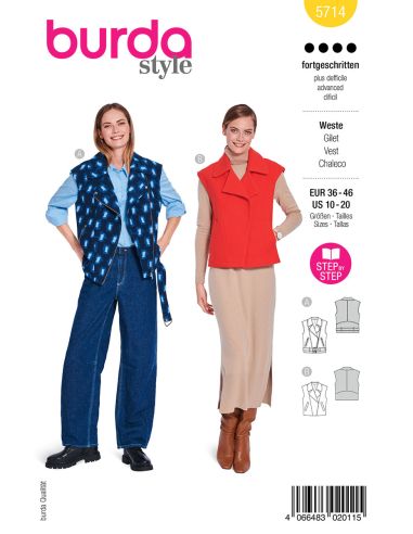 Modello di gilet - Burda 5714