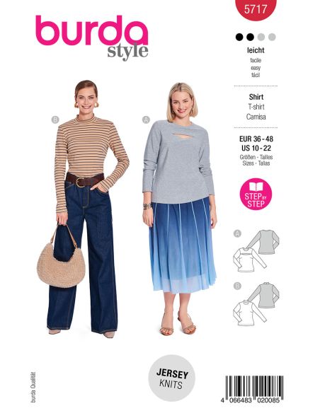 Modello di T-shirt - Burda 5717