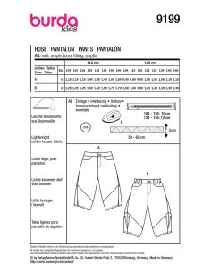 Modello di pantaloni - Burda 9199 2