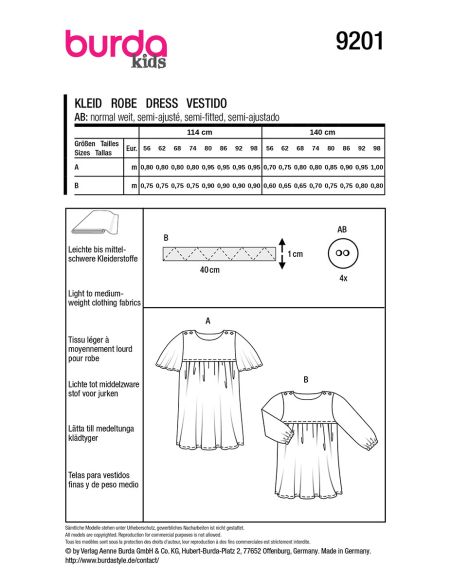 Modello di abito - Burda 9201