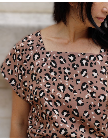 Tessuto popeline di viscosa Mocha - My Dress Made