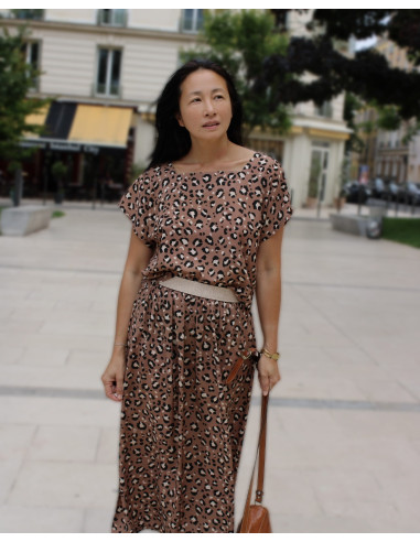 Tessuto popeline di viscosa Mocha - My Dress Made
