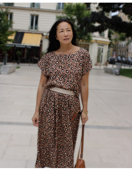 Tessuto popeline di viscosa Mocha - My Dress Made
