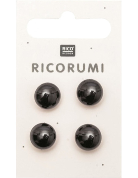 Carta di 4 occhi 11 mm nero Ricorumi