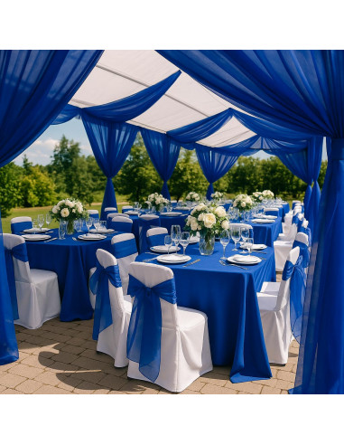 Tessuto organza - Blu scuro