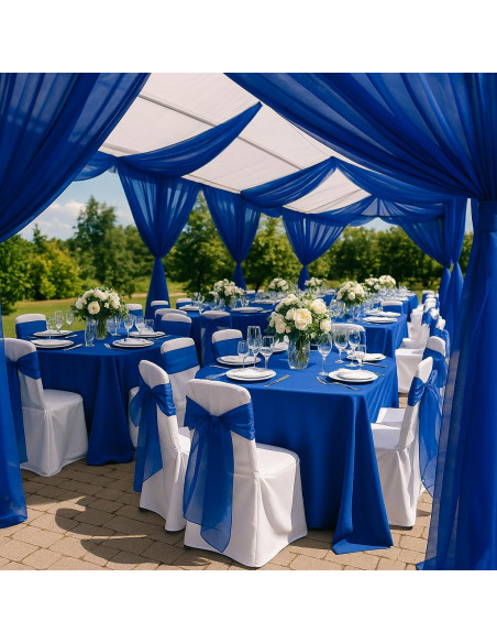 Tessuto organza - Blu scuro
